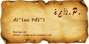 Éles Pál névjegykártya